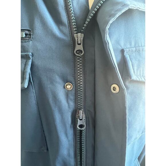 Vans The Men’s Westmark MTE Blue Hooded Pockets Zip Up and Snap Parka Jacket M - Picture 8 of 16